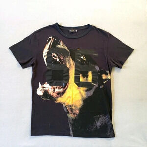 Poolhouse 66 Graphic Tee Dog Black 100% Cotton Sz